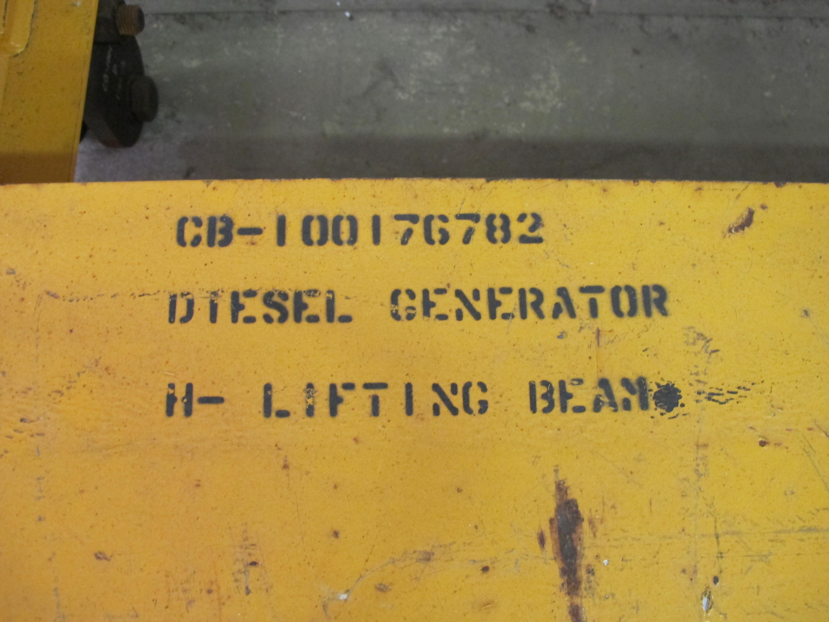 TANDEMLOC INC. MODEL CB-100176782 60,000 LB DIESEL GENERATOR H-LIFTING BEAM (W-44) LOADING & HANDLING FEE $25-